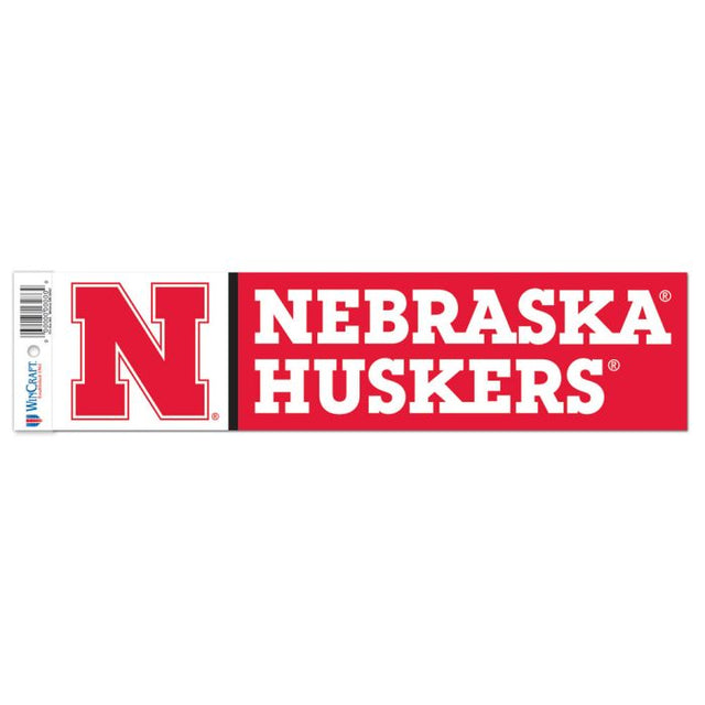 Nebraska Cornhuskers Bumper Strip 3" x 12"