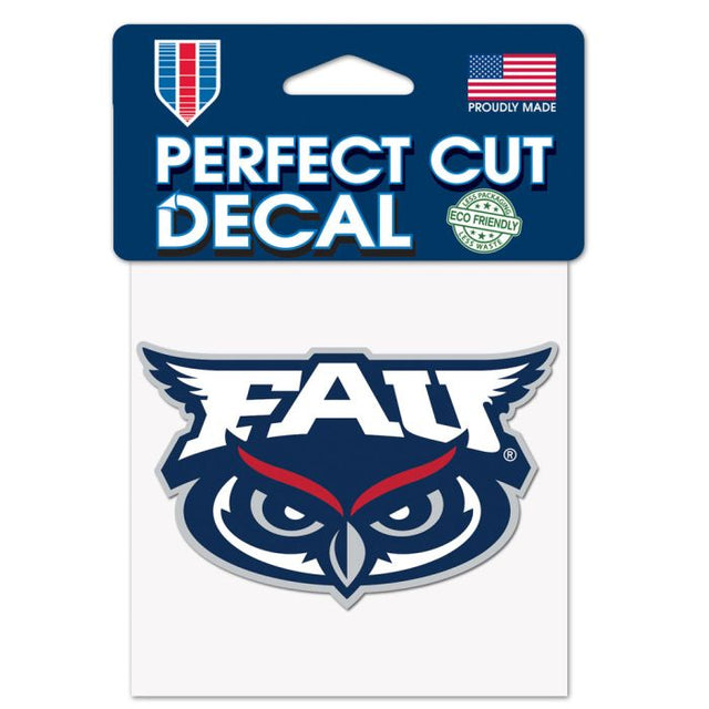 Florida Atlantic Owls Perfect Cut Color Decal 4" x 4"