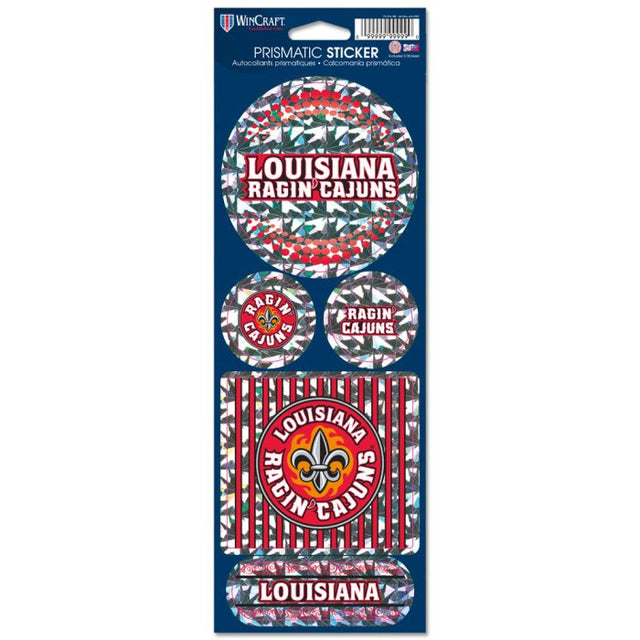 Louisiana - Lafayette Ragin Cajuns Prismatic Decal 4" x 11"