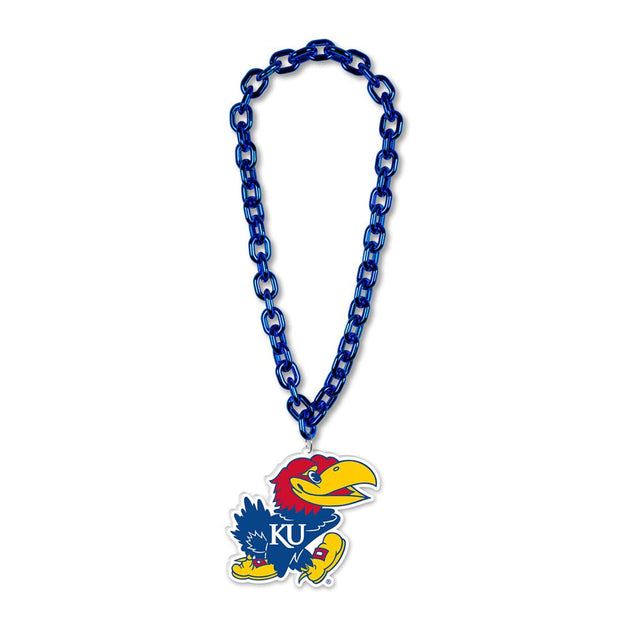 Collar con cadena de gran fan de los Kansas Jayhawks