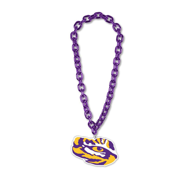 Collar con cadena de gran fanático de los LSU Tigers