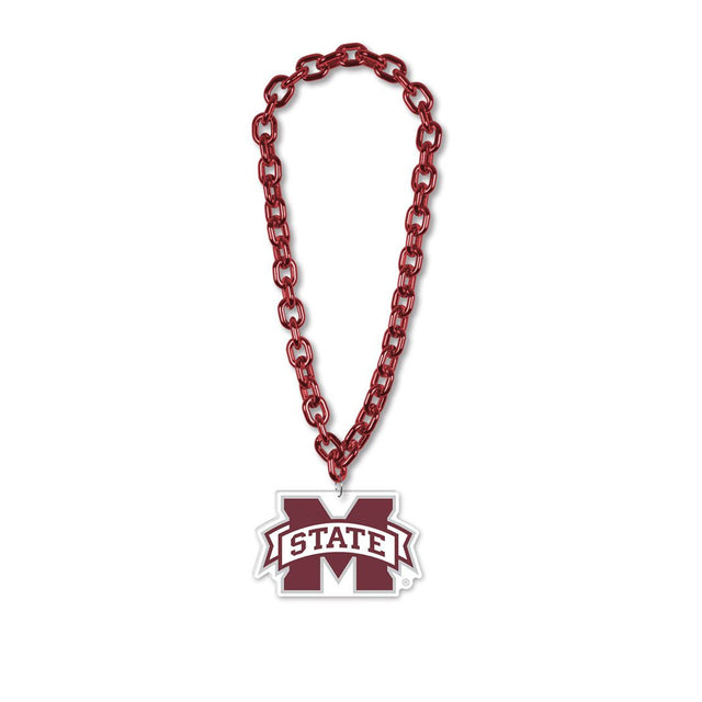 Collar con cadena para fanáticos de los Mississippi State Bulldogs