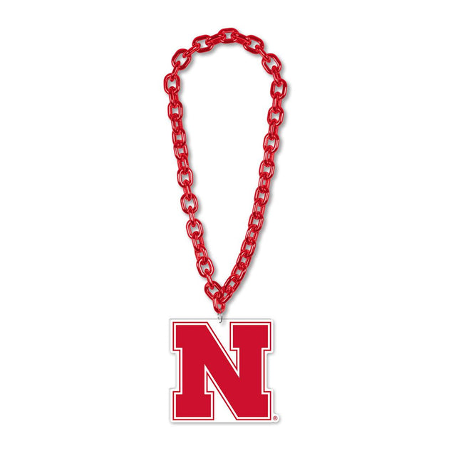 Cadena de abanico grande con collar de los Nebraska Cornhuskers