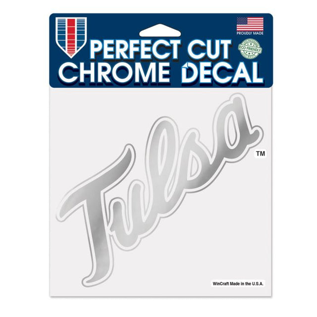 Tulsa Golden Hurricanes Chrome Perfect Cut Decal 6" x 6"