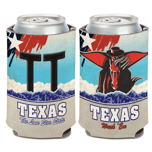 Enfriador de lata con placa de matrícula de Texas Tech Red Raiders de 12 oz.