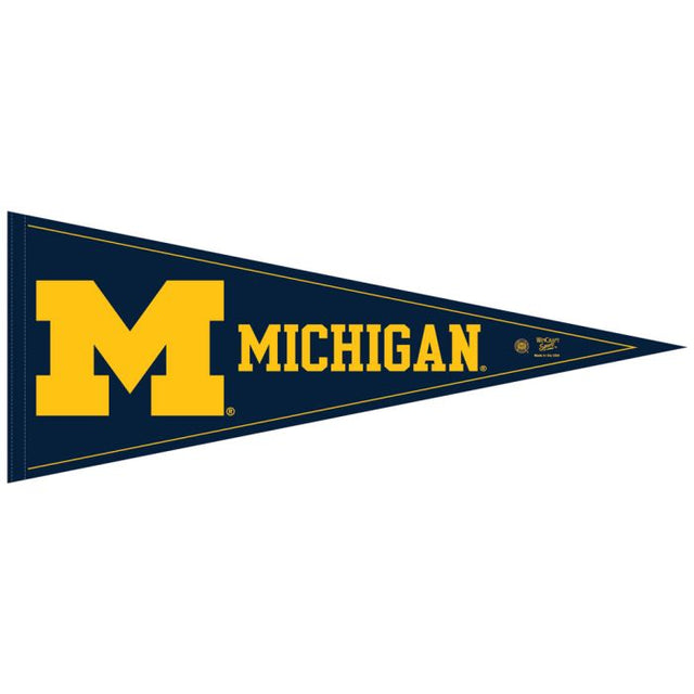 Banderín clásico de los Wolverines de Michigan, a granel, 12" x 30"