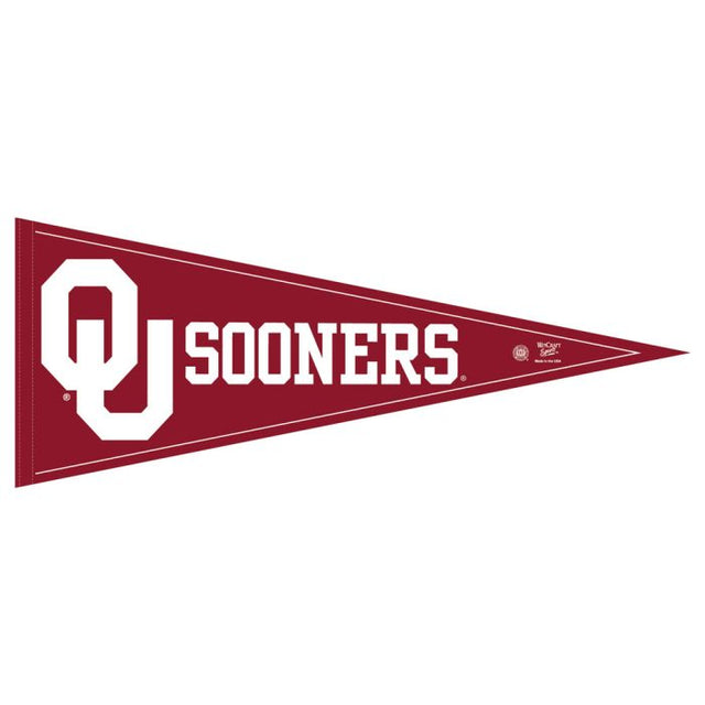 Banderín clásico de los Oklahoma Sooners, en cartulina de 12" x 30"