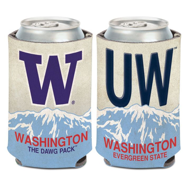 Enfriador de lata con placa de matrícula de Washington Huskies de 12 oz.