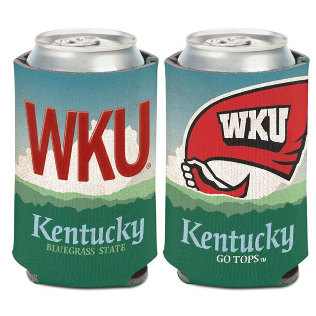 Enfriador de latas con placa de matrícula Western Kentucky Hilltoppers de 12 oz.