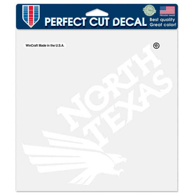 Calcomanías de corte perfecto de North Texas Mean Green de 8" x 8"