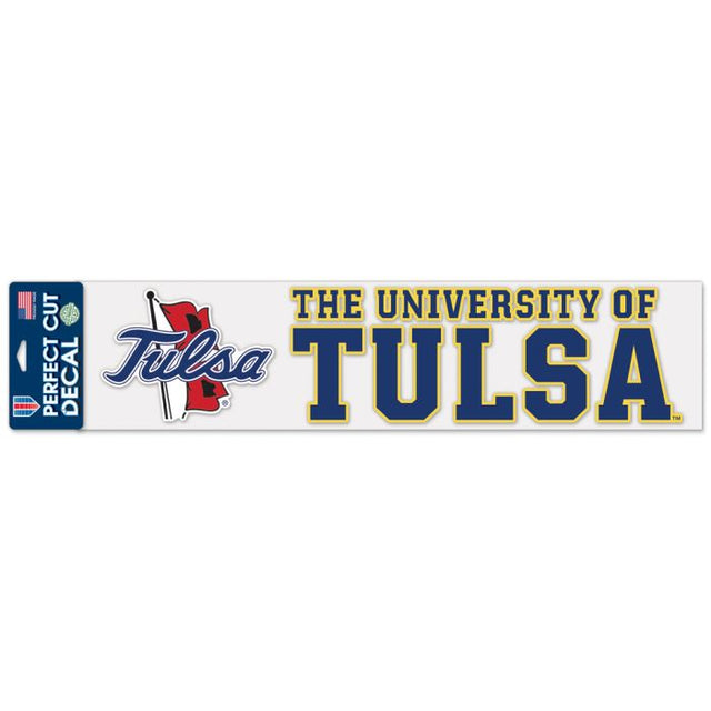 Tulsa Golden Hurricanes Perfect Cut Decals 4" x 17"