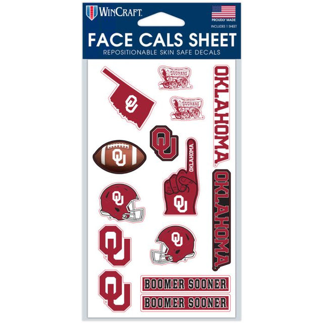 Oklahoma Sooners Face Cals 4" x 7"