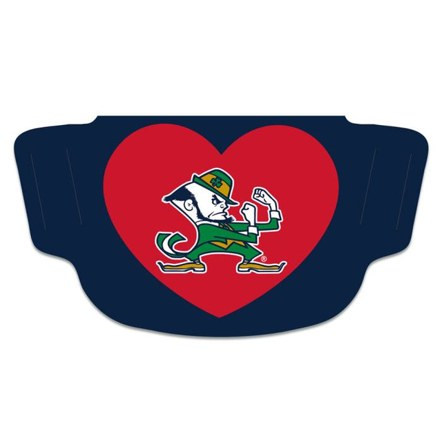 Mascarillas faciales para fanáticos de Notre Dame Fighting Irish HEART 16