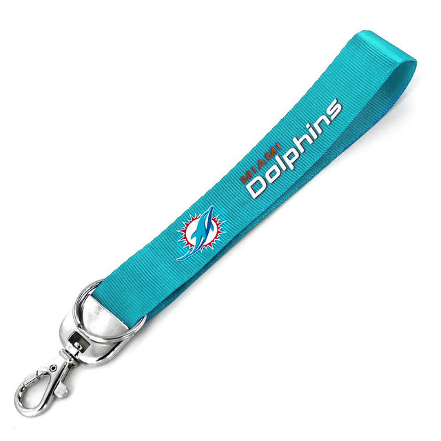 Miami Dolphins Deluxe Wristlet Keychain -KT-376-09