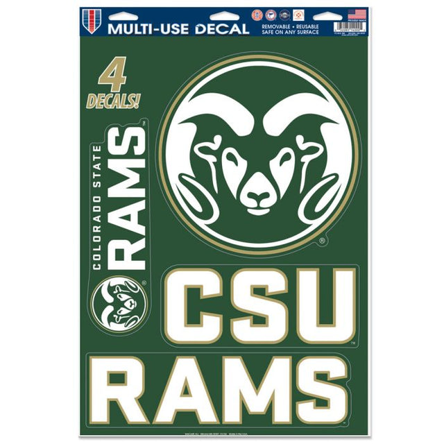 Calcomanía multiusos de Colorado State Rams de 11" x 17"