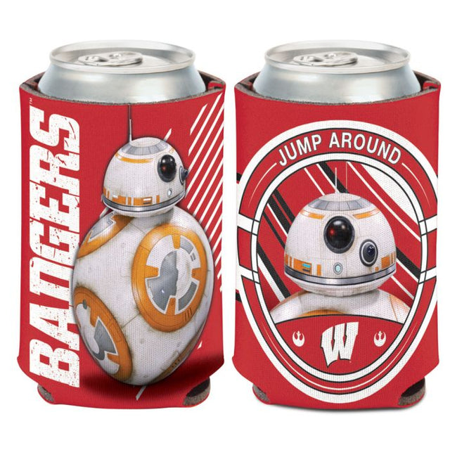 Enfriador de latas Wisconsin Badgers / Star Wars BB8 de 12 oz.