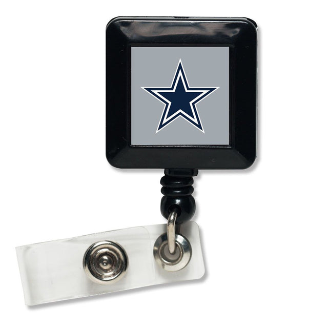 Porta credencial retráctil cuadrado de los Dallas Cowboys