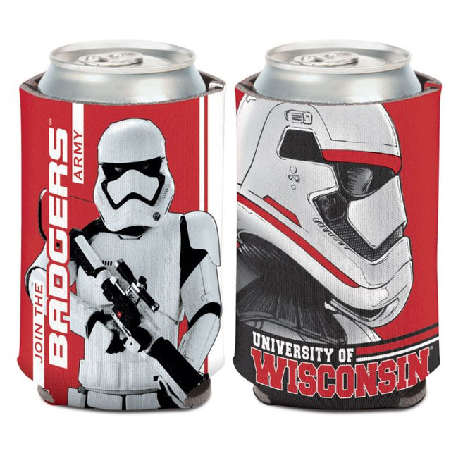 Enfriador de latas Wisconsin Badgers / Star Wars TROOPER de 12 oz.