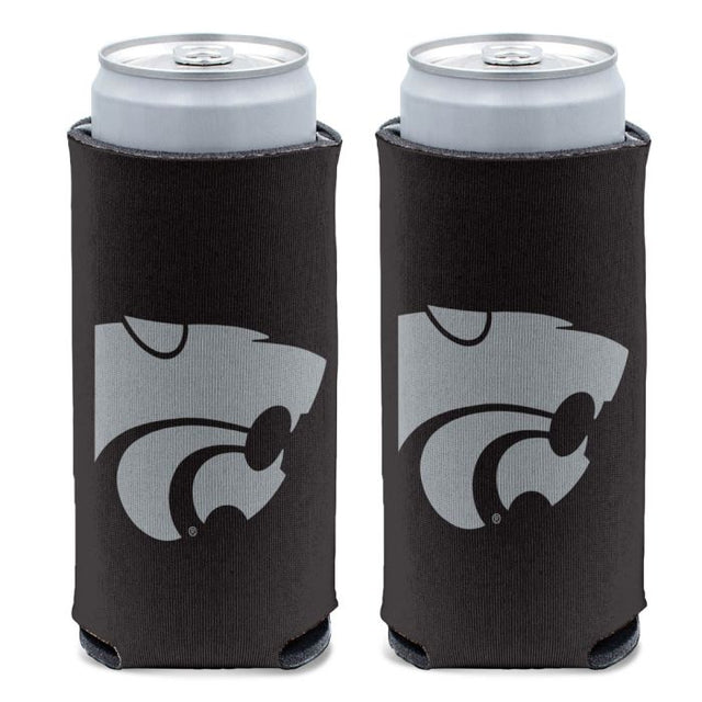 Enfriador de latas delgado de 12 oz con diseño tonal de Kansas State Wildcats