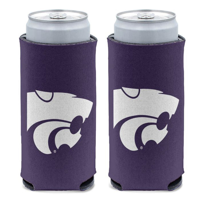 Kansas State Wildcats logo 12 oz Slim Can Cooler