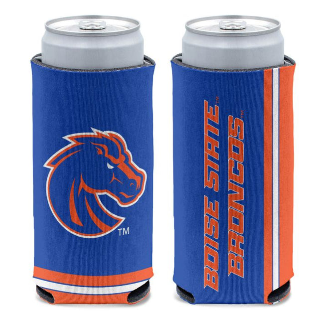 Enfriador de latas delgado de 12 oz con el logotipo de los Boise State Broncos Primary