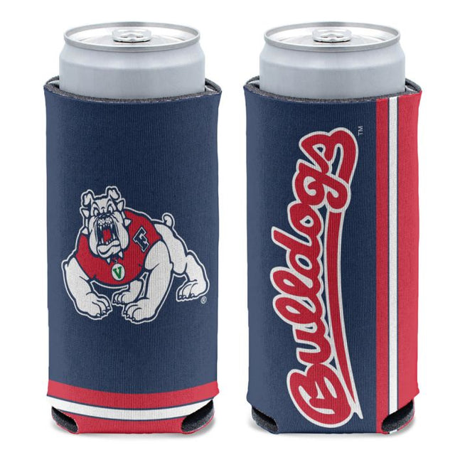 Enfriador de latas delgadas de 12 oz con el logotipo principal de los Bulldogs de Fresno State