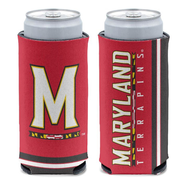 Enfriador de latas delgado de 12 oz con el logotipo principal de Maryland Terrapins