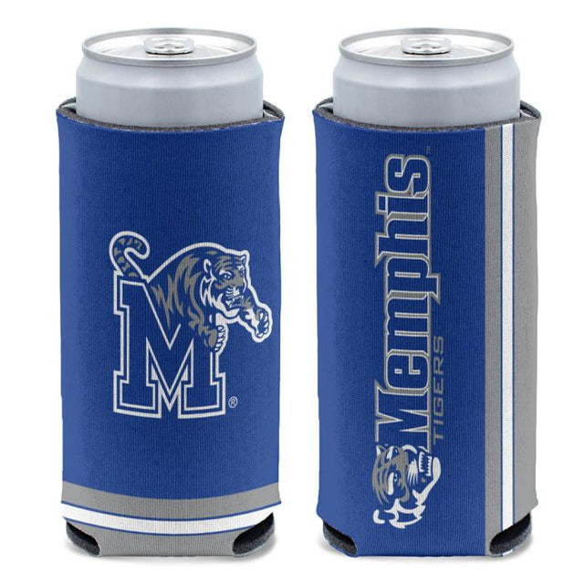 Enfriador de latas delgado de 12 oz con logotipo principal de Memphis Tigers