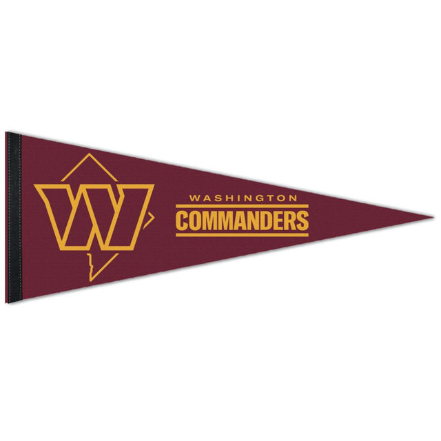 Banderín de los Washington Commanders de 12 x 30, estilo premium