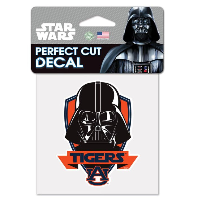 Calcomanía de color de corte perfecto de Darth Vader de Star Wars de Auburn Tigers, 4 x 4 pulgadas