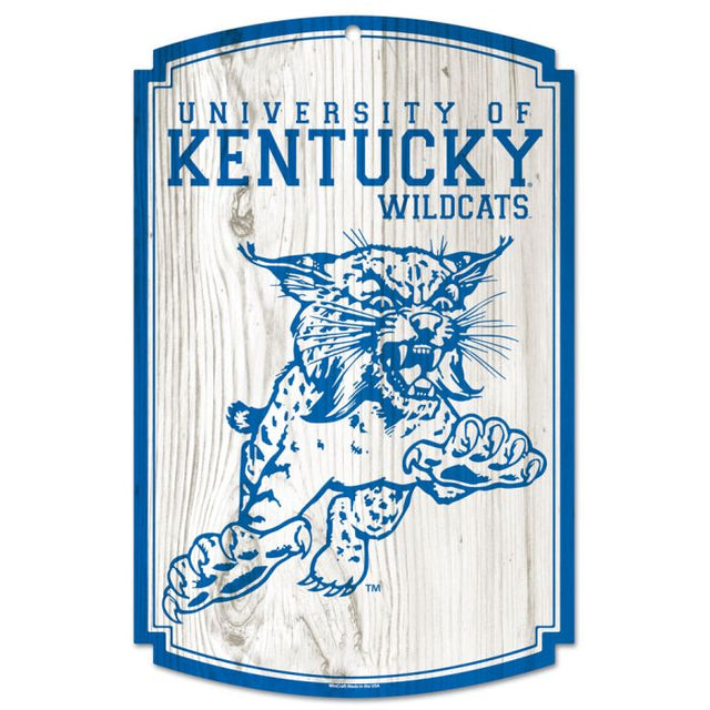 Letrero de madera de Kentucky Wildcats / Vintage Collegiate Vault de 11" x 17", 1/4" de grosor