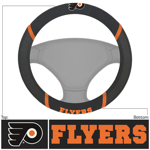 Philadelphia Flyers Steering Wheel Cover Mesh/Stitched