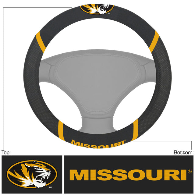 Funda de volante de los Missouri Tigers con malla y costura