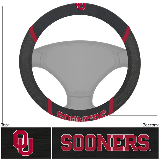 Funda de volante de malla y costura de los Oklahoma Sooners