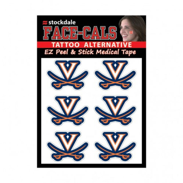 Virginia Cavaliers Tattoo Face Cals