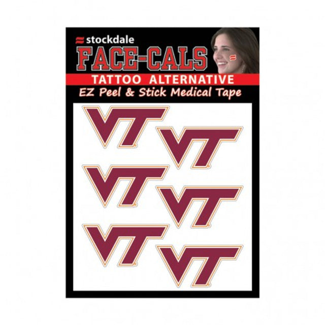 Tatuajes faciales de los Virginia Tech Hokies