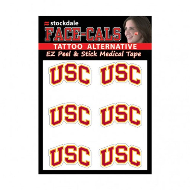 USC Trojans Tattoo Face Cals