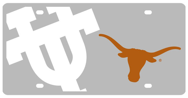 Placa de matrícula de acrílico estilo mega de Texas Longhorns