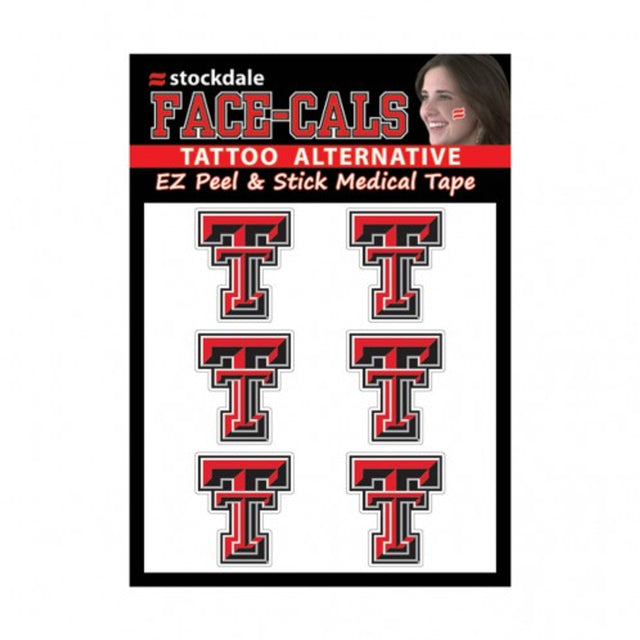 Texas Tech Red Raiders Tattoo Face Cals