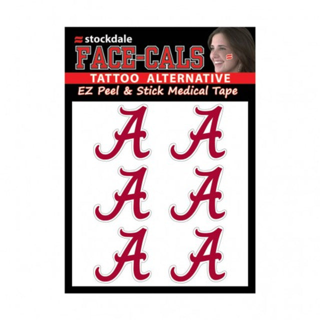 Tatuajes faciales de Alabama Crimson Tide