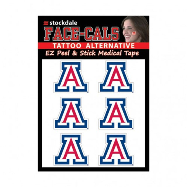 Arizona Wildcats Tattoo Face Cals