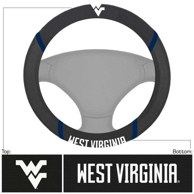 Funda para volante de los West Virginia Mountaineers con malla y costura