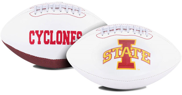 Balón de fútbol de tamaño completo de los Iowa State Cyclones, serie de firmas bordadas