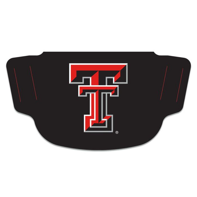 Cubrebocas para fanáticos de Texas Tech Red Raiders de color NEGRO