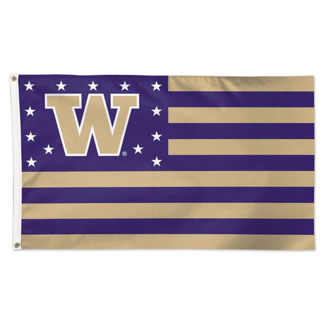 Bandera de los Washington Huskies: Deluxe, 3 x 5 pies