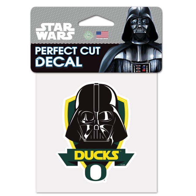 Calcomanía de color de corte perfecto de Darth Vader de Star Wars de Oregon Ducks, 4" x 4"