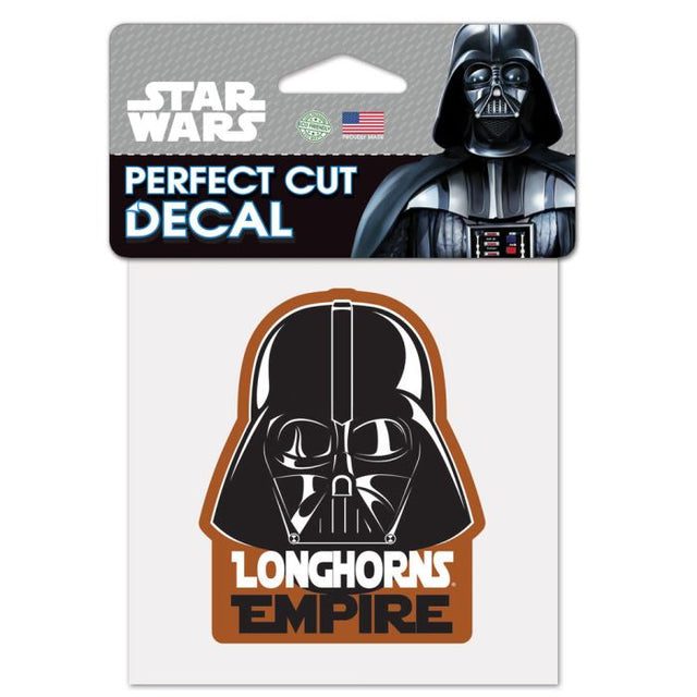 Texas Longhorns / Star Wars Darth Vader Perfect Cut Color Decal 4" x 4"