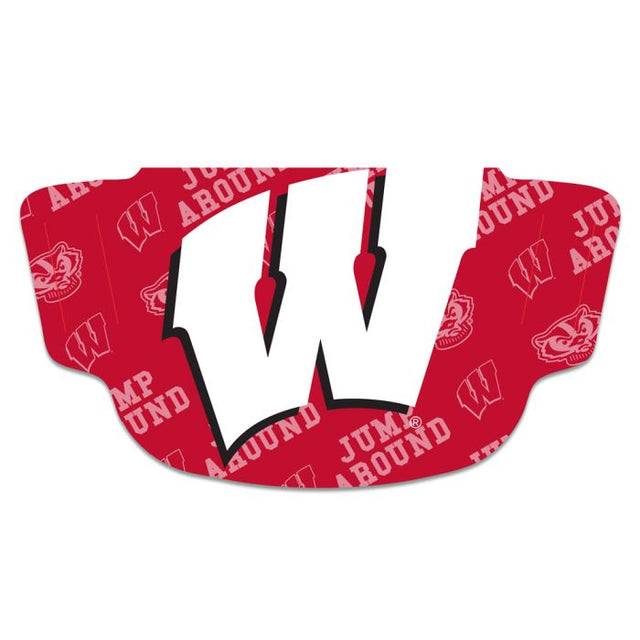 Mascarillas faciales gigantes para fanáticos de Wisconsin Badgers, 12 unidades