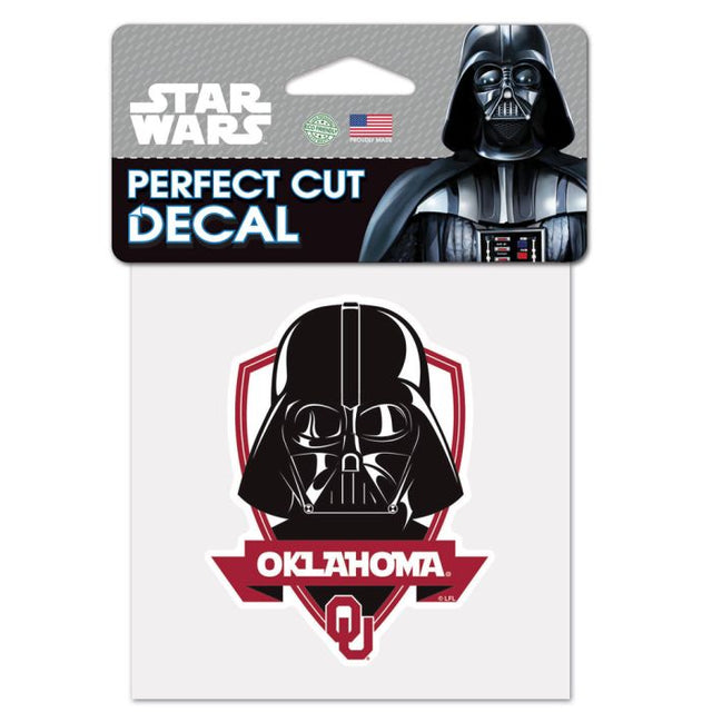 Oklahoma Sooners / Star Wars Darth Vader Perfect Cut Color Decal 4" x 4"