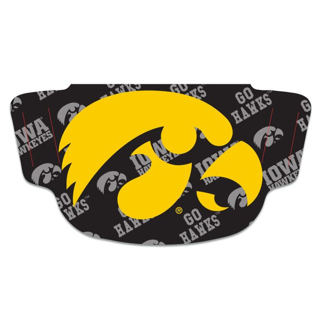 Cubrebocas con máscara de fanático de Iowa Hawkeyes, ENORMES, 12 unidades